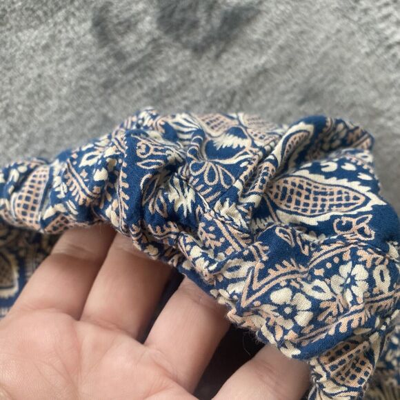 Anthropologie Roller Rabbit Culotte Womens Large Blue Yarella Flounce Pants Boho - Picture 10 of 15